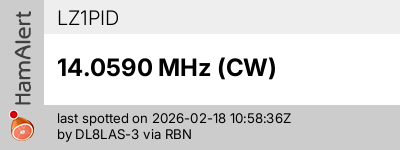 Ham alert last seen report for LZ1PID
